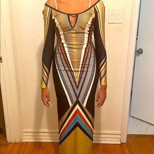 Exotic multicoloured dress